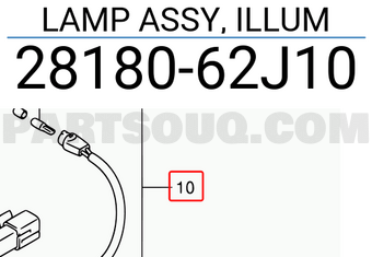 Suzuki 2818062J10 LAMP ASSY, ILLUM