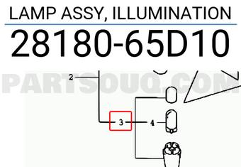 Suzuki 2818065D10 LAMP ASSY, ILLUMINATION