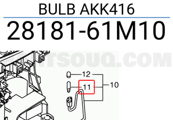 Suzuki 2818161M10 BULB AKK416