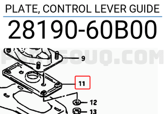 Suzuki 2819060B00 PLATE, CONTROL LEVER GUIDE