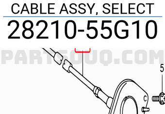 Suzuki 2821055G10 CABLE ASSY, SELECT