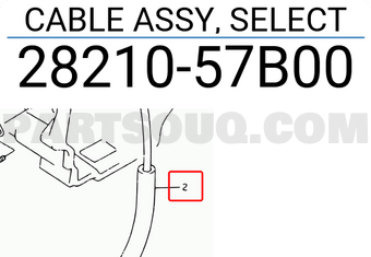 Suzuki 2821057B00 CABLE ASSY, SELECT