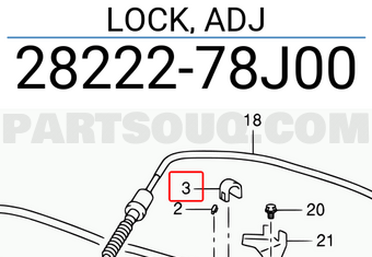 Suzuki 2822278J00 LOCK, ADJ