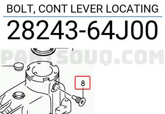 Suzuki 2824364J00 BOLT, CONT LEVER LOCATING