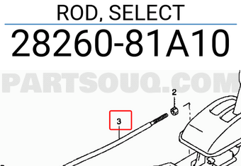 Suzuki 2826081A10 ROD, SELECT