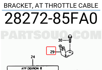 Suzuki 2827285FA0 BRACKET, AT THROTTLE CABLE