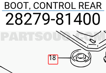Suzuki 2827981400 BOOT, CONTROL REAR
