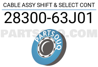 Suzuki 2830063J01 CABLE ASSY SHIFT & SELECT CONT