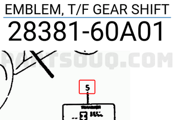 Suzuki 2838160A01 EMBLEM, T/F GEAR SHIFT
