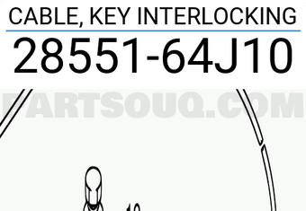 Suzuki 2855164J10 CABLE, KEY INTERLOCKING