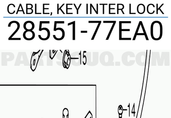 Suzuki 2855177EA0 CABLE, KEY INTER LOCK