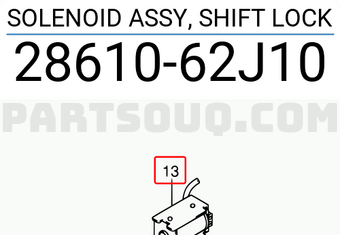 Suzuki 2861062J10 SOLENOID ASSY, SHIFT LOCK