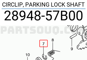 Suzuki 2894857B00 CIRCLIP, PARKING LOCK SHAFT