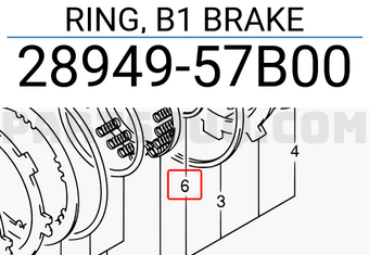 Suzuki 2894957B00 RING, B1 BRAKE