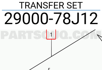 Suzuki 2900078J12 TRANSFER SET