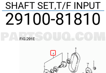 Suzuki 2910081810 SHAFT SET,T/F INPUT