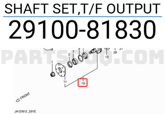 Suzuki 2910081830 SHAFT SET,T/F OUTPUT