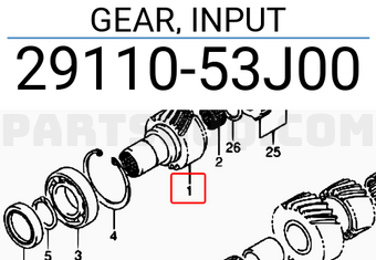 Suzuki 2911053J00 GEAR, INPUT