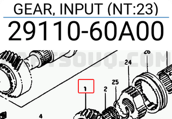 Suzuki 2911060A00 GEAR, INPUT (NT:23)