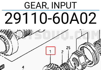 Suzuki 2911060A02 GEAR, INPUT