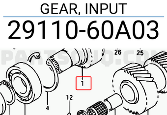 Suzuki 2911060A03 GEAR, INPUT