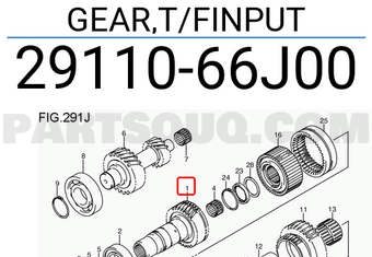 Suzuki 2911066J00 GEAR,T/FINPUT