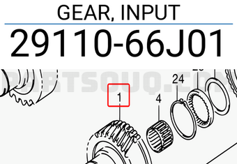 Suzuki 2911066J01 GEAR, INPUT