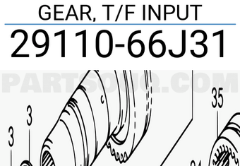 Suzuki 2911066J31 GEAR, T/F INPUT