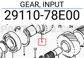Suzuki 2911078E00 GEAR, INPUT