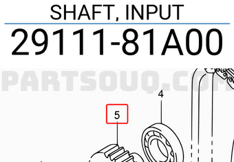 Suzuki 2911181A00 SHAFT, INPUT