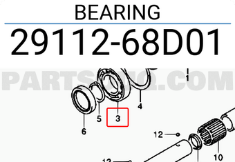 Suzuki 2911268D01 BEARING
