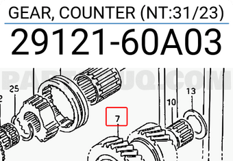 Suzuki 2912160A03 GEAR, COUNTER (NT:31/23)
