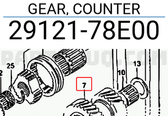 Suzuki 2912178E00 GEAR, COUNTER