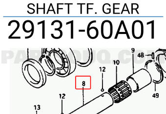Suzuki 2913160A01 SHAFT TF. GEAR