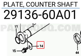 Suzuki 2913660A01 PLATE, COUNTER SHAFT