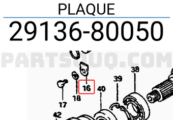 Suzuki 2913680050 PLAQUE