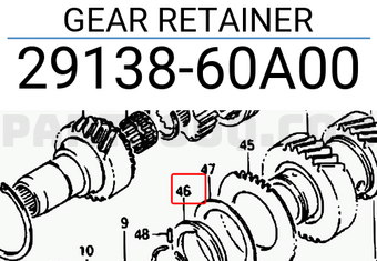 Suzuki 2913860A00 GEAR RETAINER