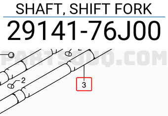 Suzuki 2914176J00 SHAFT, SHIFT FORK