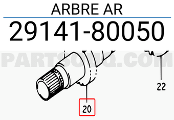 Suzuki 2914180050 ARBRE AR
