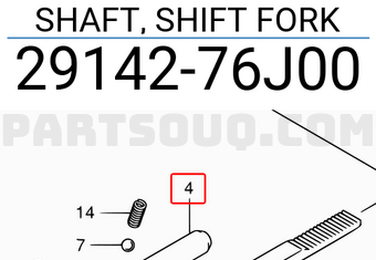 Suzuki 2914276J00 SHAFT, SHIFT FORK