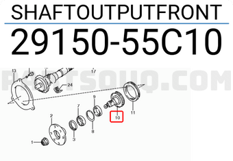 Suzuki 2915055C10 SHAFTOUTPUTFRONT