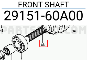 Suzuki 2915160A00 FRONT SHAFT