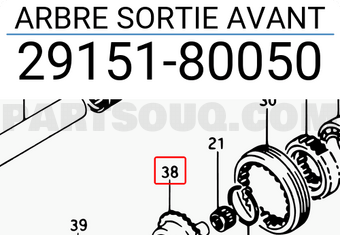 Suzuki 2915180050 ARBRE SORTIE AVANT