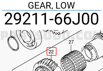 Suzuki 2921166J00 GEAR, LOW