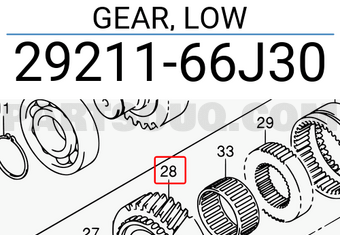 Suzuki 2921166J30 GEAR, LOW