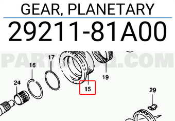 Suzuki 2921181A00 GEAR, PLANETARY