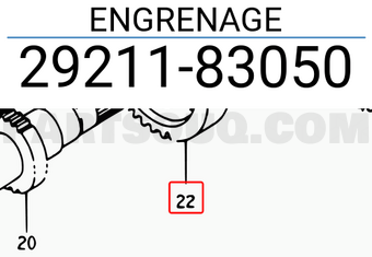 Suzuki 2921183050 ENGRENAGE