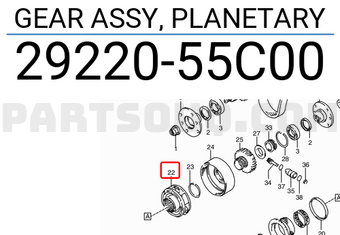 Suzuki 2922055C00 GEAR ASSY, PLANETARY