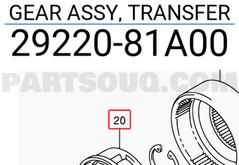 Suzuki 2922081A00 GEAR ASSY, TRANSFER