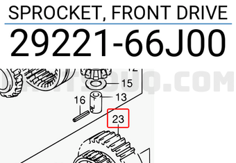 Suzuki 2922166J00 SPROCKET, FRONT DRIVE